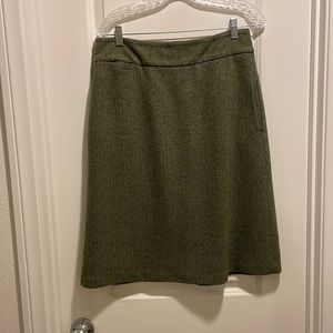 Lands End wool blend skirt green size 8